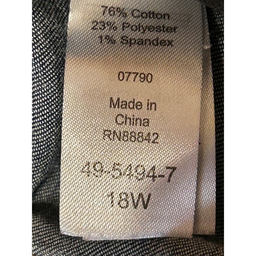 Woman Within 18W Stretchy Straight Leg Denim Jeans Excellent Condition - Picture 9 of 11